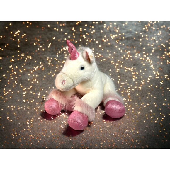 Build-A-Bear Workshop Magical Unicorn 15" Sparkling white & Pink Retired - Picture 2 of 16